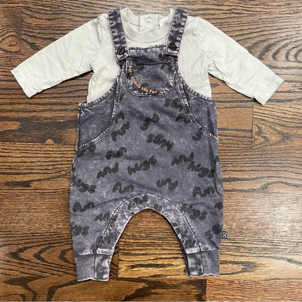 Kidding Around Overalls & Long-sleeve Shirt 6m